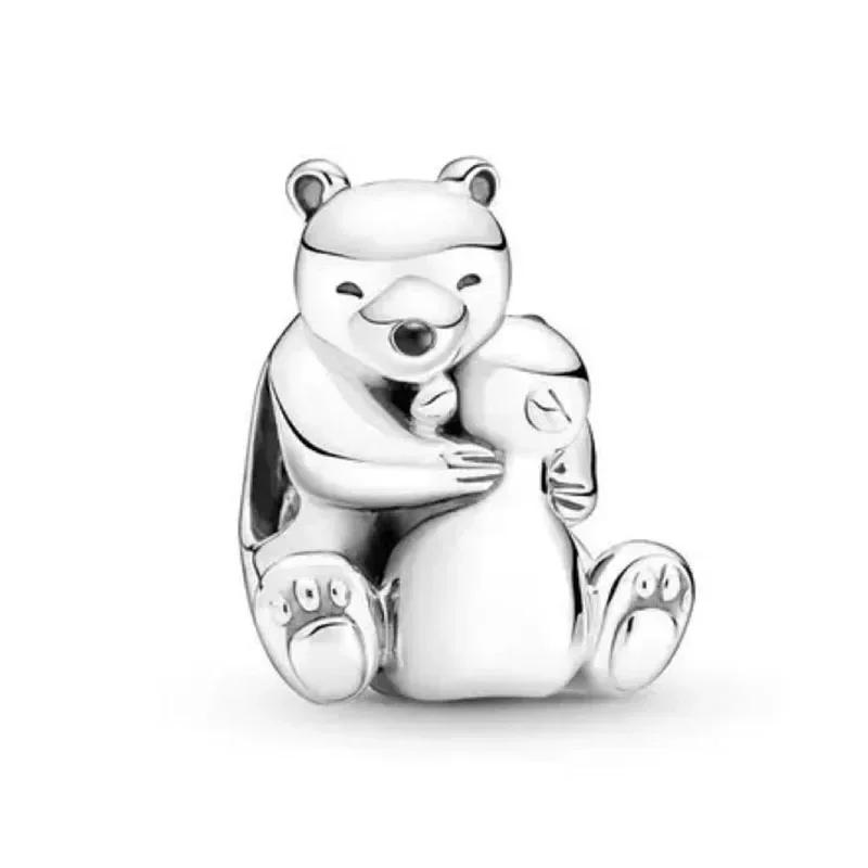 Fashion Cartoon Animal Cat Dog Bear Pig Duck Bead Charm Fits Charm Bracelets & Necklace Diy Jewelry for Women