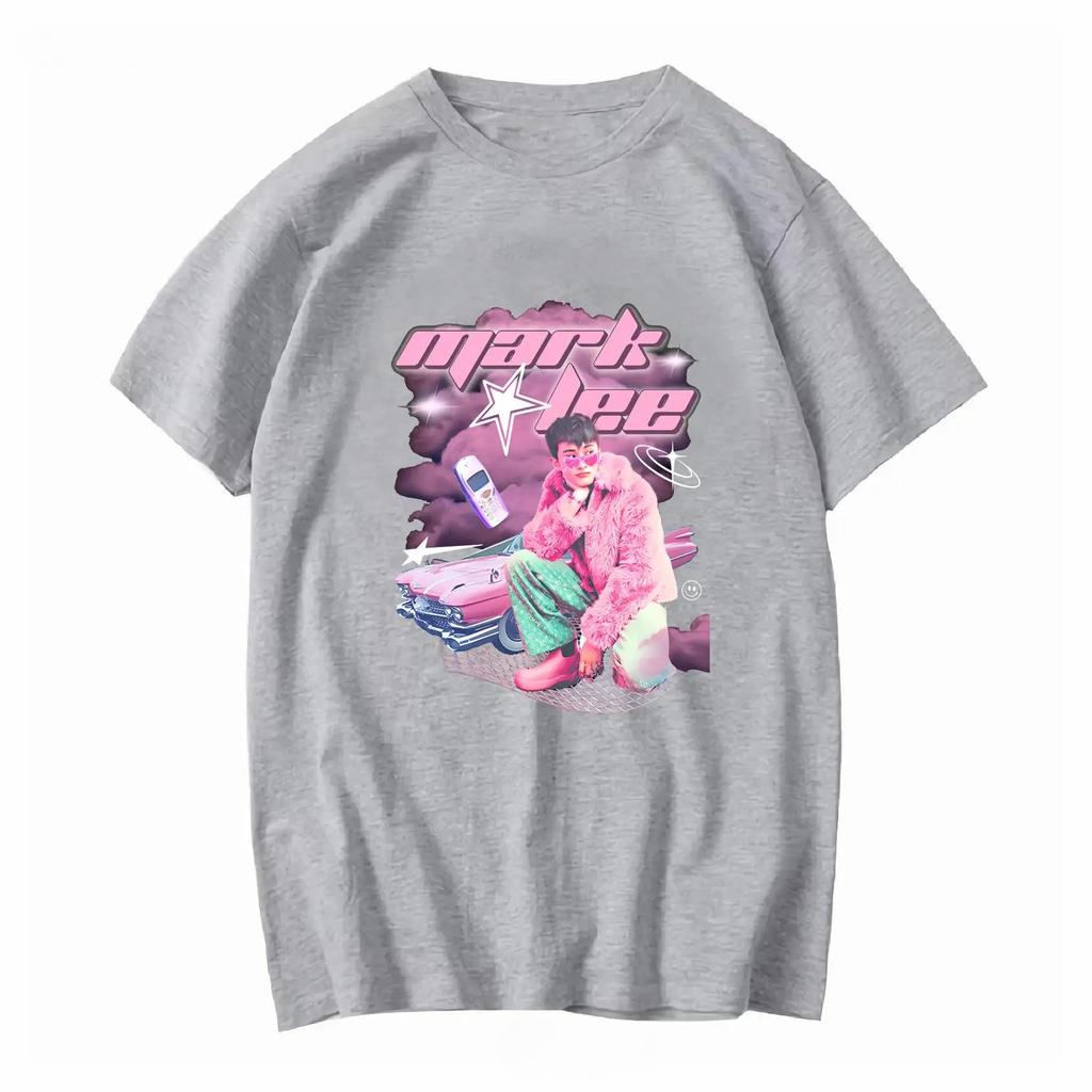 2026 NCT Dream Mark Lee Maglietta Maniche Corte Lavaggio Vintage Designer Abbigliamento Traspirante Comoda Moda Alla Moda