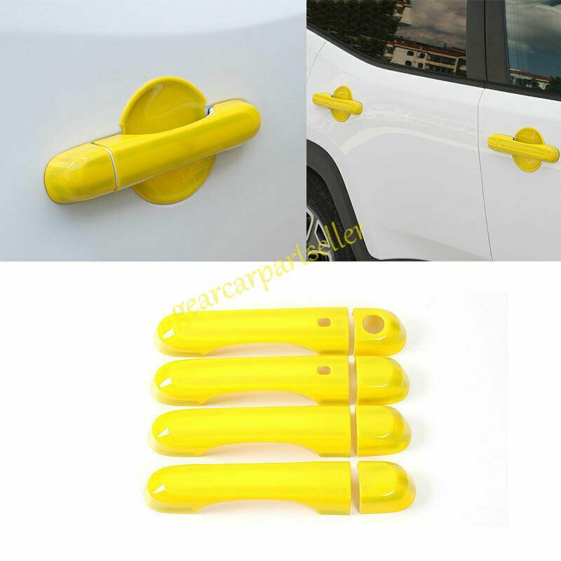 For Jeep Renegade 15-2023 Solar Yellow Exterior Side Door Handle Cover Trim