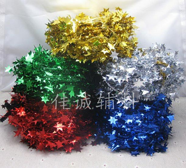 7.5m Five-Pointed Star PVC Color Ribbon Strips for DIY Craft and Festival Decoration