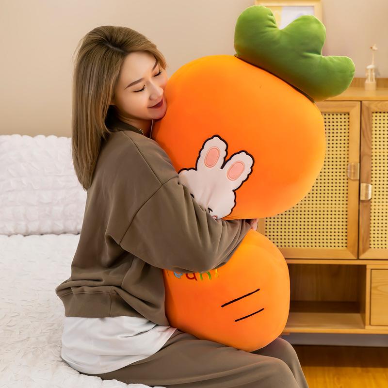 Carrot Plush Toy Cute Long Sleeping Pillow Doll Birthday Gift Female