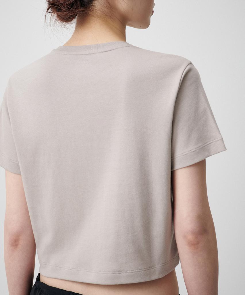 MUSINSA STANDARD WOMAN Women'S Crew Neck Crop T-Shirt [Mushroom]
