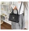 Summer 2026 Women's Embossed Letter Tote: European & American Fashionable Versatile Handbag/Shoulder Bag