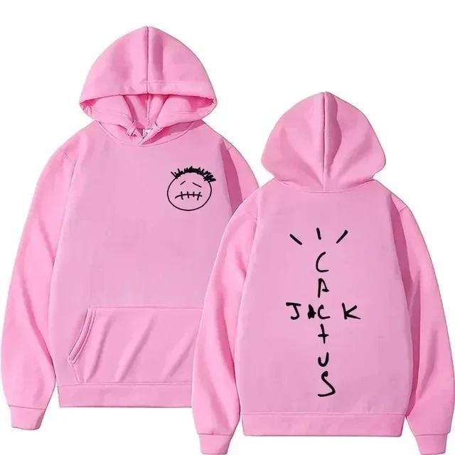 Autumn and Winter Men's Sweatshirt Singer Cactus Jack Music Album Print Hoodie Men and Women Fashion High-quality Retro Tops