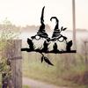 1pc Metal Branch with 2 Gnomes and Mushrooms – Yard Art Decoration for Garden, Tree, and Outdoor Spaces. Perfect Garden Gift.