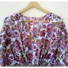 Indisches weißes langes Blumendruck-Baumwoll-Hippie-Maxi-Frauen-Nachtwäsche-Kaftan-Kleid CKFTN-SCRN-FULL-BUYIT-070