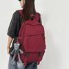 Student Schoolbag Couple Solid Color Backpack Lightweight Large Capacity Backpack