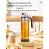450/550ml Borosilicate Glass Oil Bottle Glass Container Automatic Cap Lid Kitchen Oil Dispenser with Handle Leak-proof