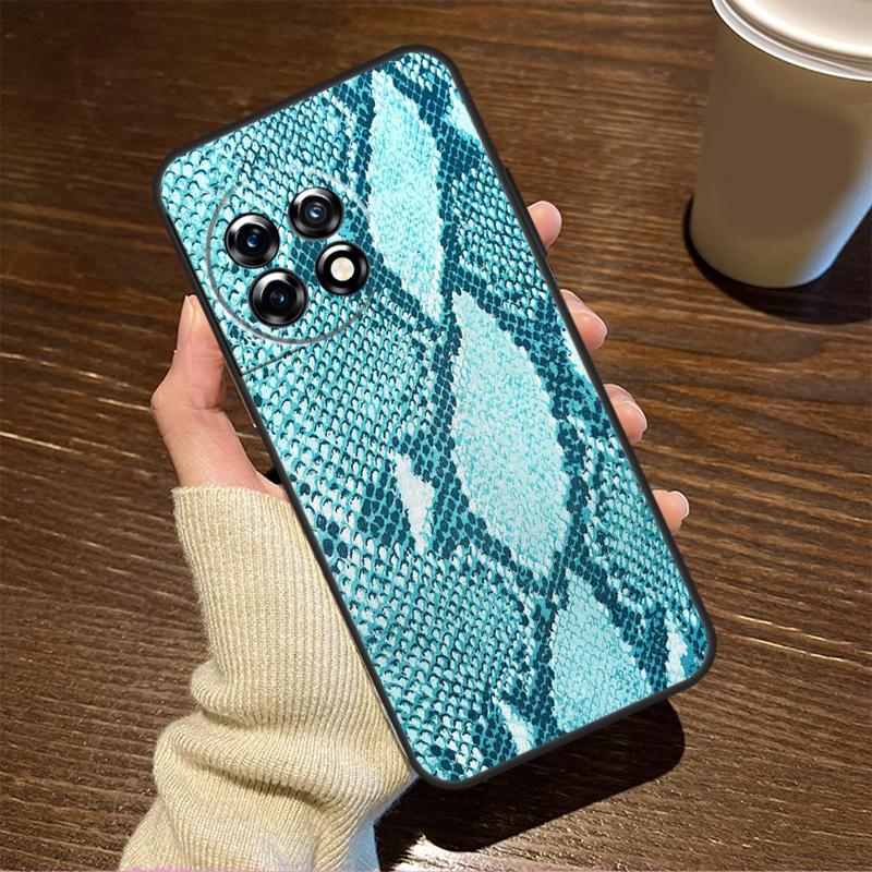 Snake Skin Print Case For OnePlus 15R 13R 12R 10R 8T 10T 13T 15 13 12 11 9 10 Pro Nord CE 5 4 3 2 Lite N20 N30
