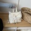 Simple Cute Fashion Bow Lace Trim Campus Style Women Daily Backpack