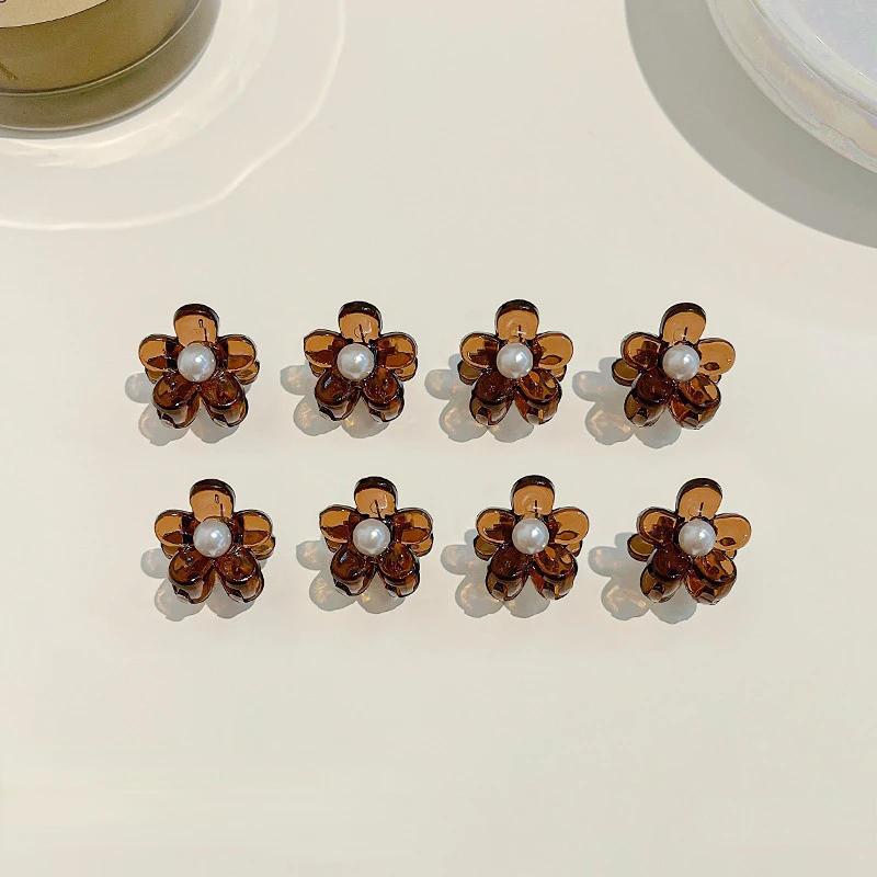 New 10pcs Mini Floral Hair Claw Kawaii Hair Clip Claw Clamp Braid Clips Headwear Girls Women Hair Accessories