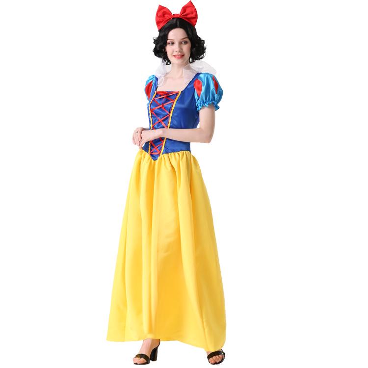 Adult Snow White Halloween Princess Dress for Cosplay & Stage Performance
