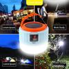 2PCS přenosná vysoce výkonná LED svítilna Campingové vybavení Solární nabíjecí lucerna USB žárovka Camping Stan Lampa Osvětlení Vodotěsné