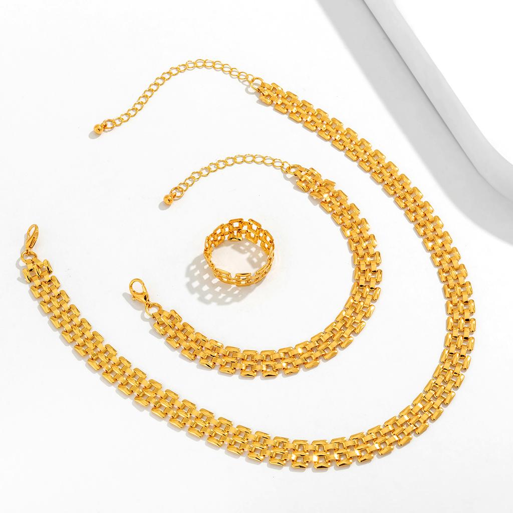 IngeSight.Z Vintage Multi Row Chunky Thick Wide Choker Necklaces Collar Gold Color Chain Clavicle Necklaces for Women Jewelry