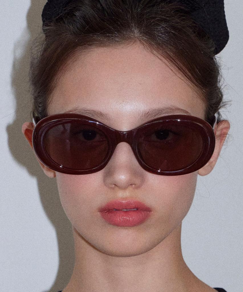 Loginaenloji Big Oval Sunglasses Brown