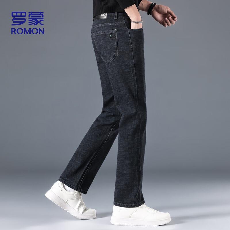 ROMON Men's K951 Elastic Loose Straight Leg Jeans