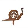 Schnecken-Ornamente Gartenstecker-Silhouetten Erdspieß Wetterbeständiges Eisen Retro Verwitterte Textur Figuren für Hof und Terrasse