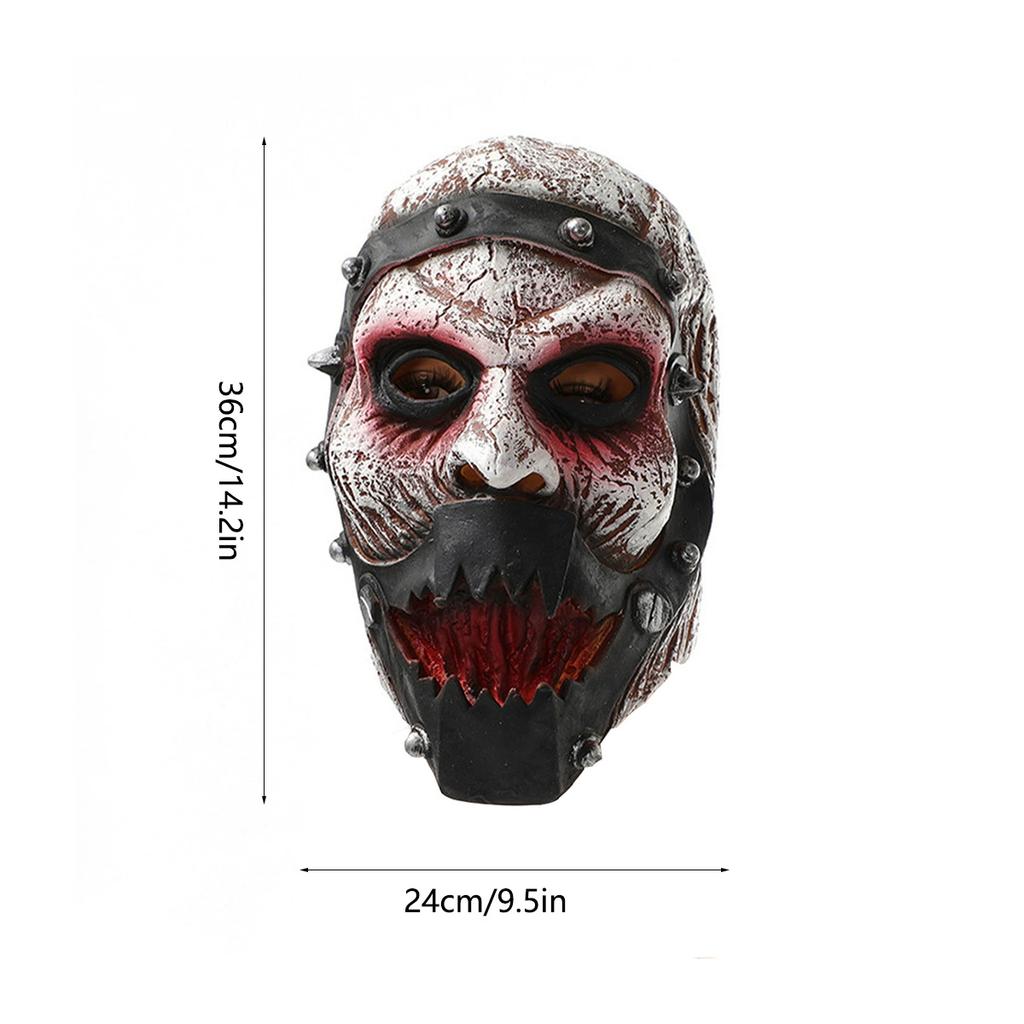 Latex Mask Spooky Haunted House Prop Full-Face Mask Medieval Carnival Mask For Party Escape Room Haunted House