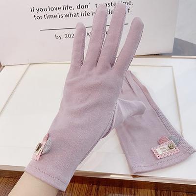 Women Sunscreen Gloves Summer Sun Protection Gloves Non-Slip Touch Screen Gloves Cycling Driving Mittens Thin Anti-Uv Gloves