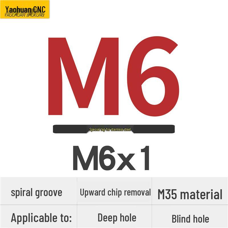 TQEE High-Performance HSS M35 Cobalt Spiral Point Straight Flute Tap