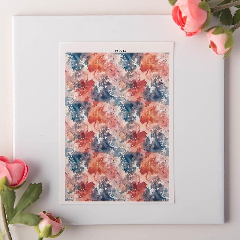 Polymer Clay Watercolor Transfer Paper Engraving Printing Coloring Decorative Paper Earrings Jewelry Making Tool Pottery Sticker
