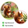 Static Window Sticker Waterproof Scratch-Resistant Glass Cling Sticker Removable Squirrel Printed Stickers for Bathroom
