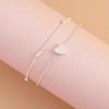Women's Double Bohemian Heart Anklet - Layered Summer Beach Foot Chain, Love Personality Ankle Bracelet