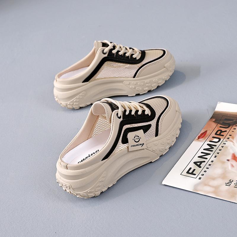 

Женские повседневные сетчатые сандалии без застежек, летняя спортивная обувь для активного отдыха Q070 (Модель 2025 г.) 40 чёрный