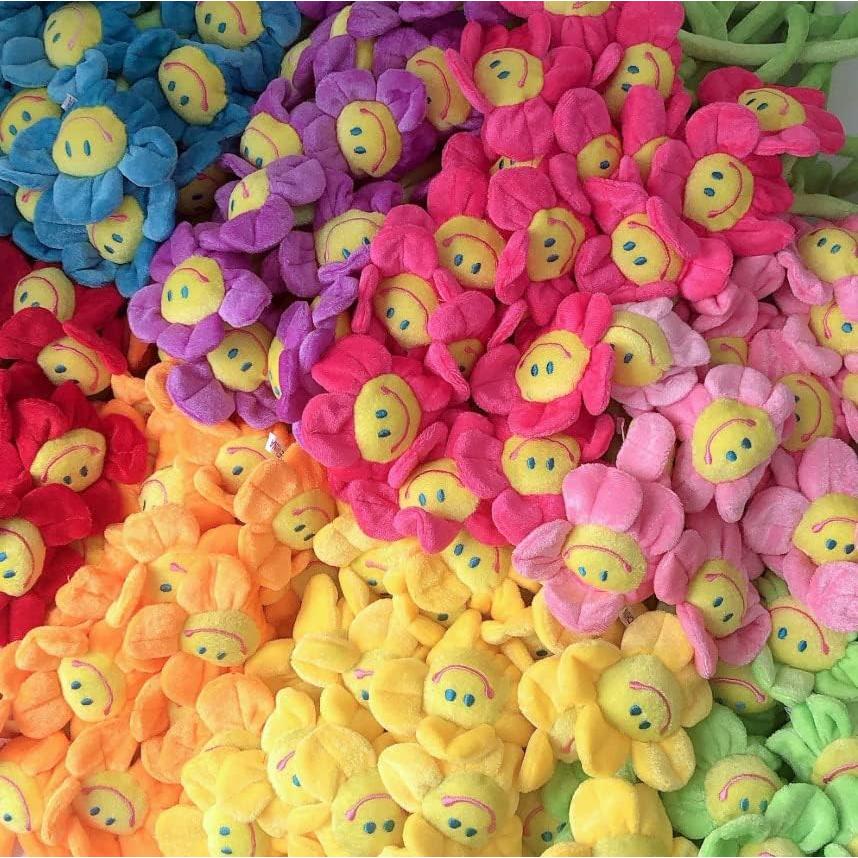 Smile Flower Plush Toy, Korean Bouquet, Versatile, Kindergarten Gift, Graduation Gift, Birthday Present, Women, Girlfriends, Celebrations (6 Colors,