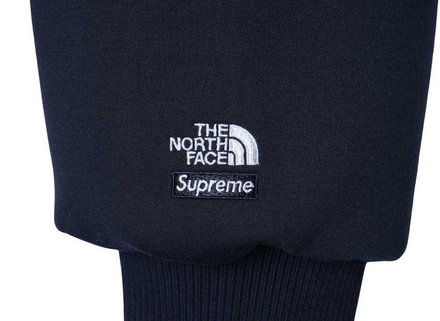 Supreme The North Face Down Filled Zip Up Hooded Sweatshirt Navy NY52400I