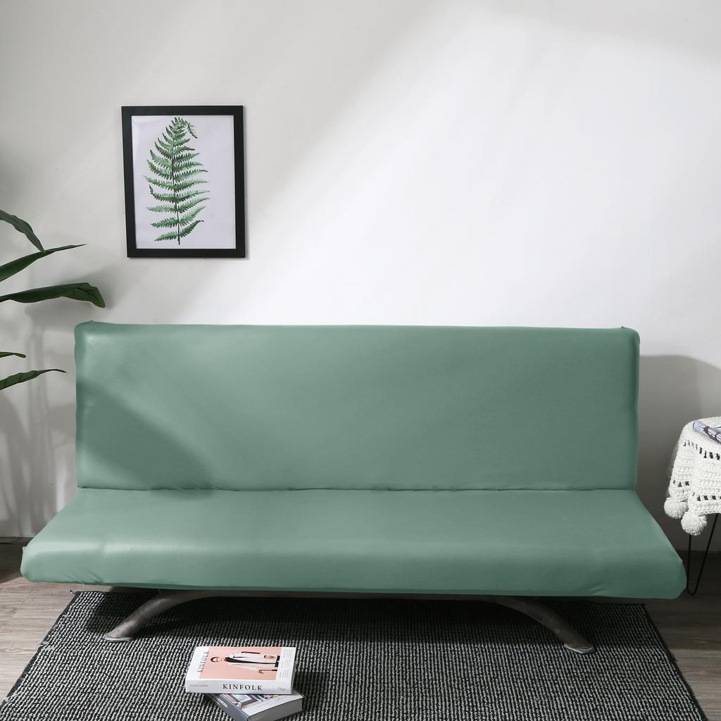 PU Leather Without Armrest Slipcover Elastic Sofa Bed Cover Anti-dirty Folding All-inclusive Couch Cover Pet Furniture Protector