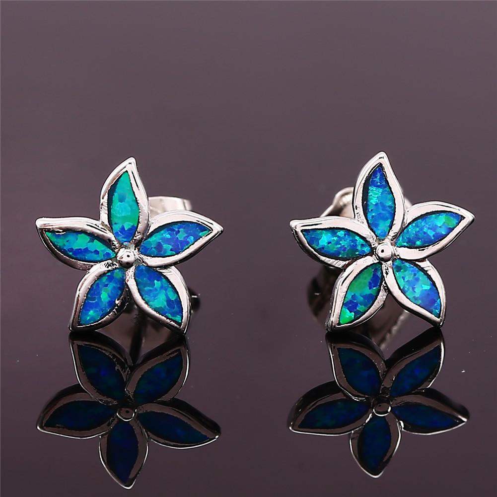 Fashionable Commuting Cute Five Petal Flower Earrings Small and Fresh