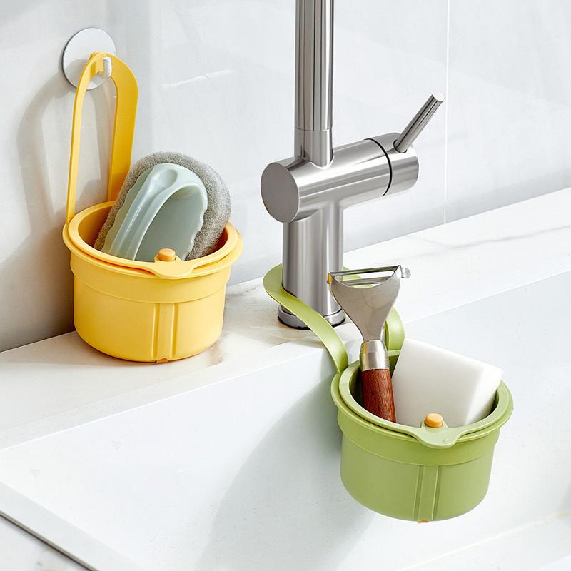 1PCS Sink Drain Strainer Basket Hanging Basket Faucet Hanging Strainer Silicone Detachable Kitchen Garbage Filter