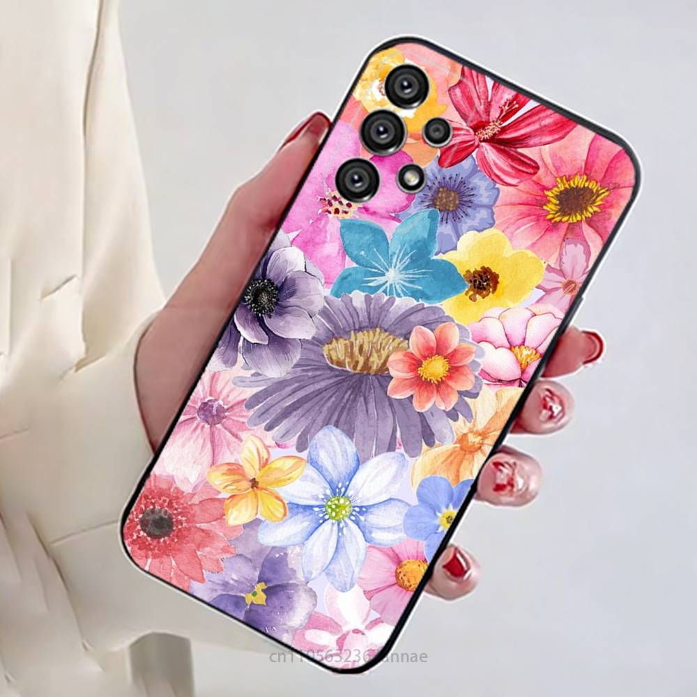 

Fashion Flowe Phone Case for Samsung Galaxy A73,23,53,33,14,24,13,72,22,52,32,54,A34 Soft Cover Samsung A40
