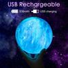 5.9 inch 16 Colors Moon Lamp Lava Lamp Night Lights for Kids Room Galaxy Mood Light 3D Moon Light with Wooden Stand Charging