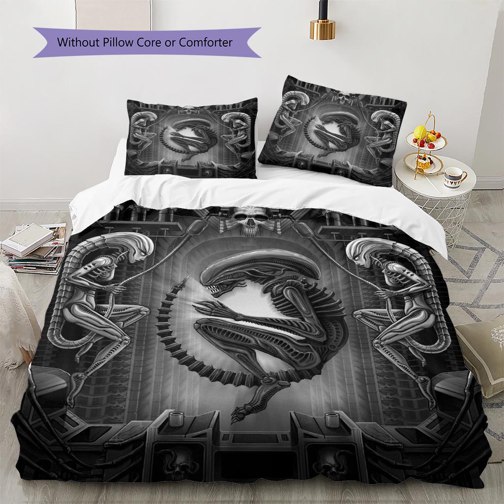 Cartoon Pattern Bedding Quilt Set Quilt Cover Pillowcase Home Decoration Birthday Gift (1 * Duvet Cover + 2 * Pillowcase, Without Core)