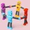 Tub elastic Robot Jucărie Puzzle Noutate Decompresie Creativ Desene Animat Ventuză Arcuri Telescopic Robot Jucării Cadouri pentru copii