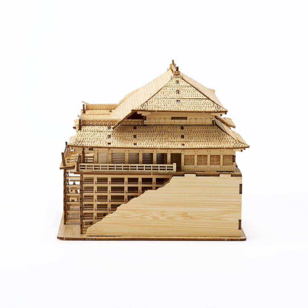 Wa-gu-mi Kiyomizu-dera Temple - 3D Bamboo Puzzle - DIY Craft Kit for Kids and Adults - Educational Toy for Boys and Girls - 3D Bamboo Puzzle Makes a