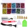 Flatback Rhinestone Setter Wand Hotfix Applicator Kit with 7 Tips, Hot Fix Crafting Supplies Tool, for DIY Clothing Fabric Craft Projects Shoes Bags