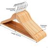 10 Pieces Coat Hangers Wardrobe Organisers Wooden Solid Wood Non Slip Clothes Space Saving