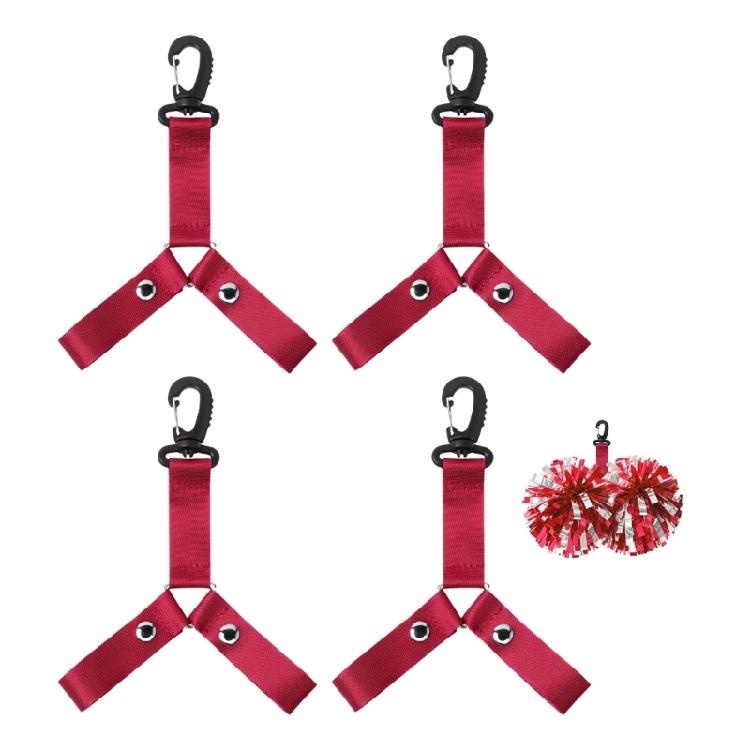 Multipurpose Bobbles Holder Adjustable Strap Cheerleading Pom Organizer Portable Carriers Lanyard Cheerleading Accessory красный