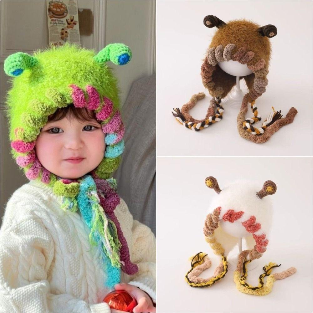 Soft Plush Children Beanie Hat Thicken Children Winter Hat Cute Baby Hat Kids