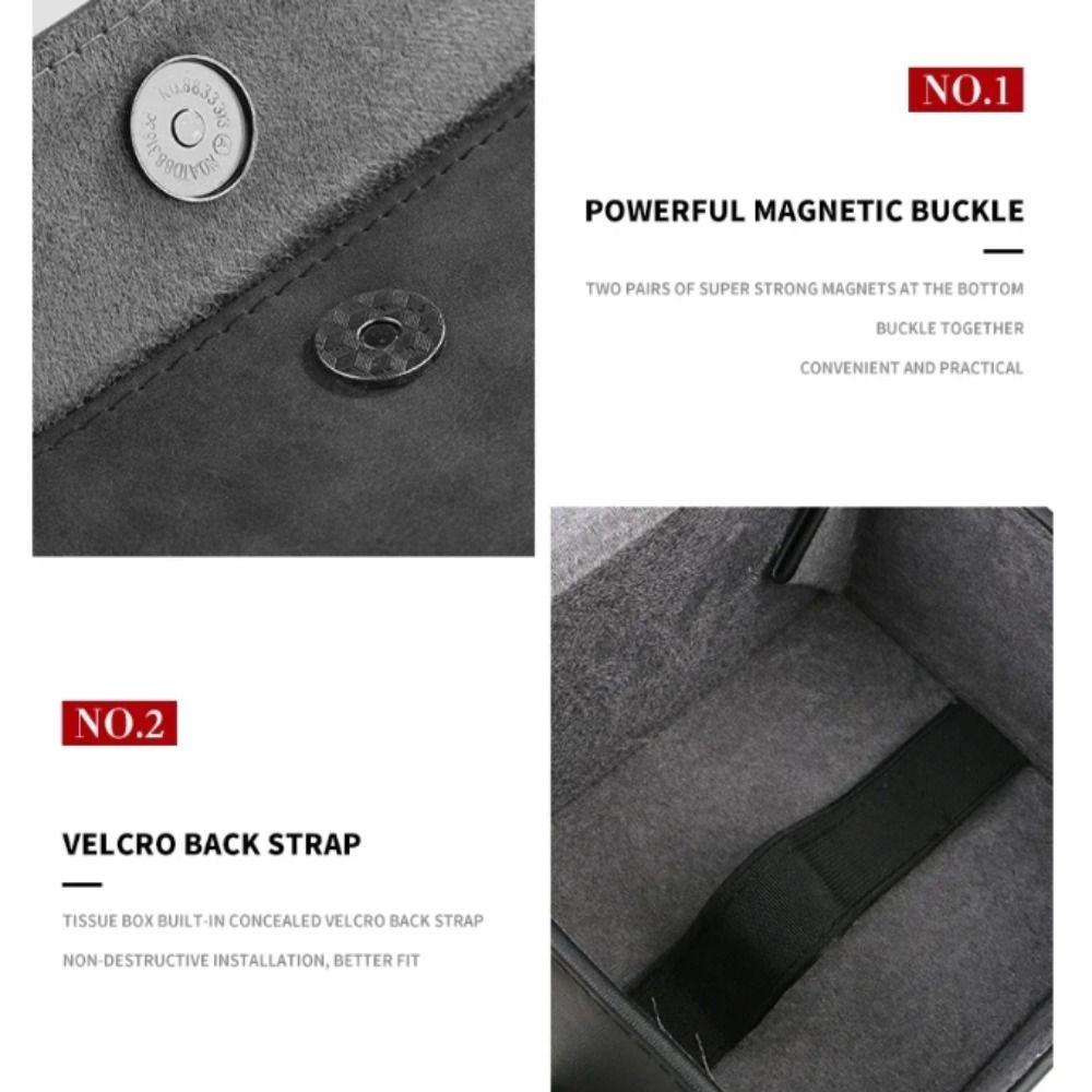 Fix Strap Backseat Tissue Case Folding Design Car Tissue Box  Vehicle Organization