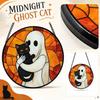 Acrylic Puzzle Toy Hanging Ornament with Ghost and Cat Design Decorative Art Panel for Home or Office Window Display