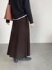 Taoguan Korean Elegant Thick Knit Midi Skirt, Women's Winter Slimming A-line Long Skirt YL718
