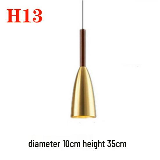 Nordic Gold Single Pendant Light for Bedroom, Bar, Café, or Shop