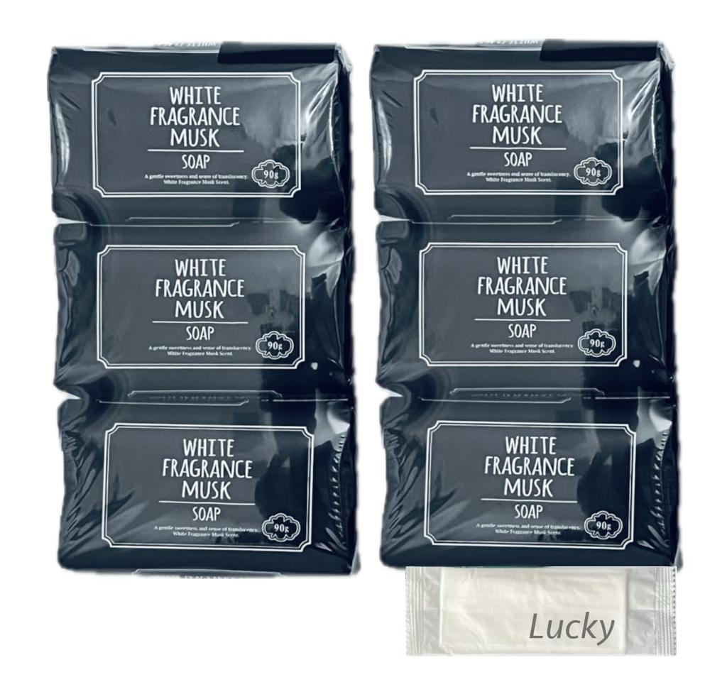 WHITE FRAGRANCE MUSK SOAP White Fragrance Musk Soap pieces x 2 sets with bonus gift (6 (12 pieces))