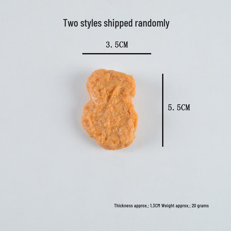 PVC Fake Food Keychain: Fried Chicken, Wings, Fries, Popcorn Chicken Pendant Model