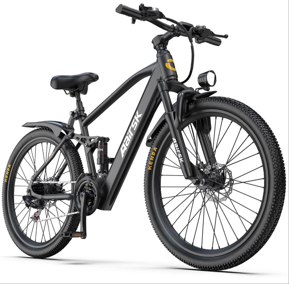 Aairsk GT900: 250W to cruise, 36V13Ah to roam, 26" tires to roll anywhere. Multi-terrain adult e-bike