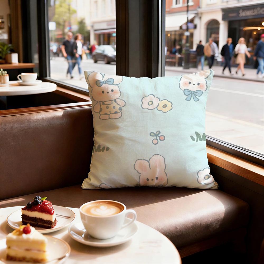 Cute Texture Cushion Cover Set of 4 Decorative Short Plush Pillow Covers for Sofa, Soft Cushion Case Cm